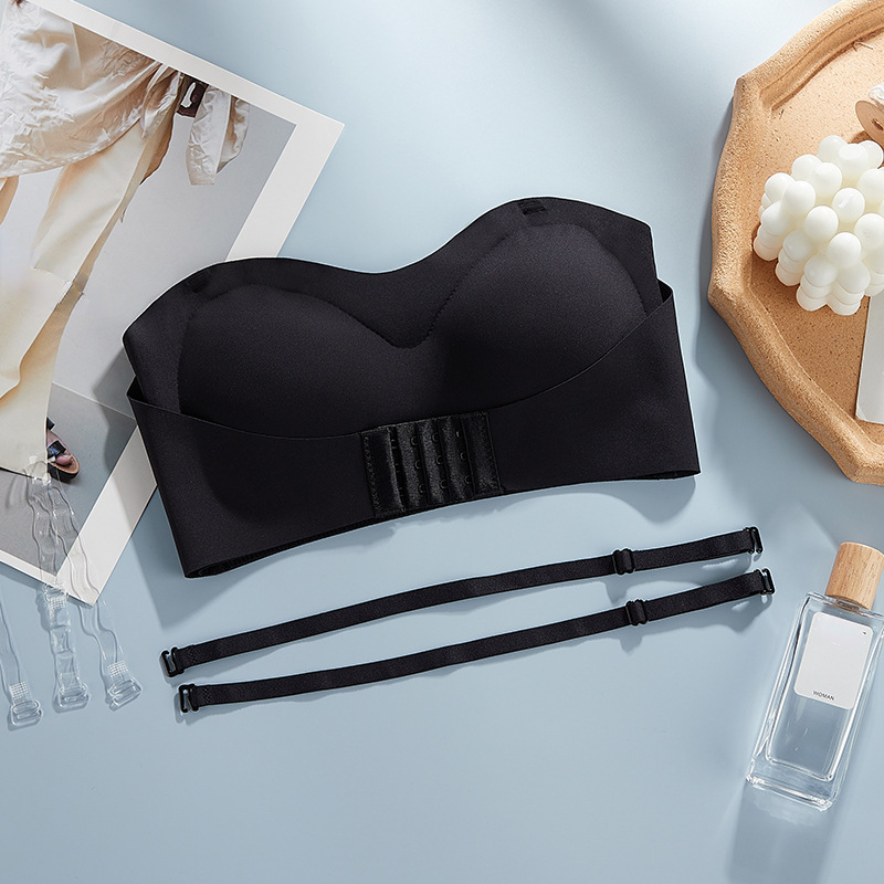 LaceLift Invisible Strapless Bra for Women Non Slip Push Up Support