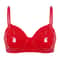 Wet Look Faux Leather Bralette – Wire-Free Sexy Lingerie Crop Top for Women