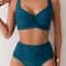 SunCurve Cross Strap High Waist Push Up Bikini Set For Women 2