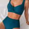 SunCurve Cross Strap High Waist Push Up Bikini Set For Women 4