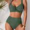 SunCurve Cross Strap High Waist Push Up Bikini Set For Women 7