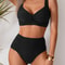 SunCurve Cross Strap High Waist Push Up Bikini Set For Women 10