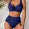SunCurve Cross Strap High Waist Push Up Bikini Set For Women 8