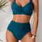 SunCurve Cross Strap High Waist Push Up Bikini Set For Women 6
