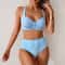 SunCurve Cross Strap High Waist Push Up Bikini Set For Women 13
