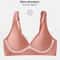 Seamless Deep V Push Up Bra for Women – Wireless Padded Bralette with Beauty Back Support