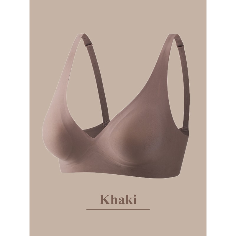 Seamless Deep V Push Up Bra for Women – Wireless Padded Bralette with Beauty Back Support