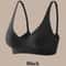 Seamless Deep V Push Up Bra for Women – Wireless Padded Bralette with Beauty Back Support