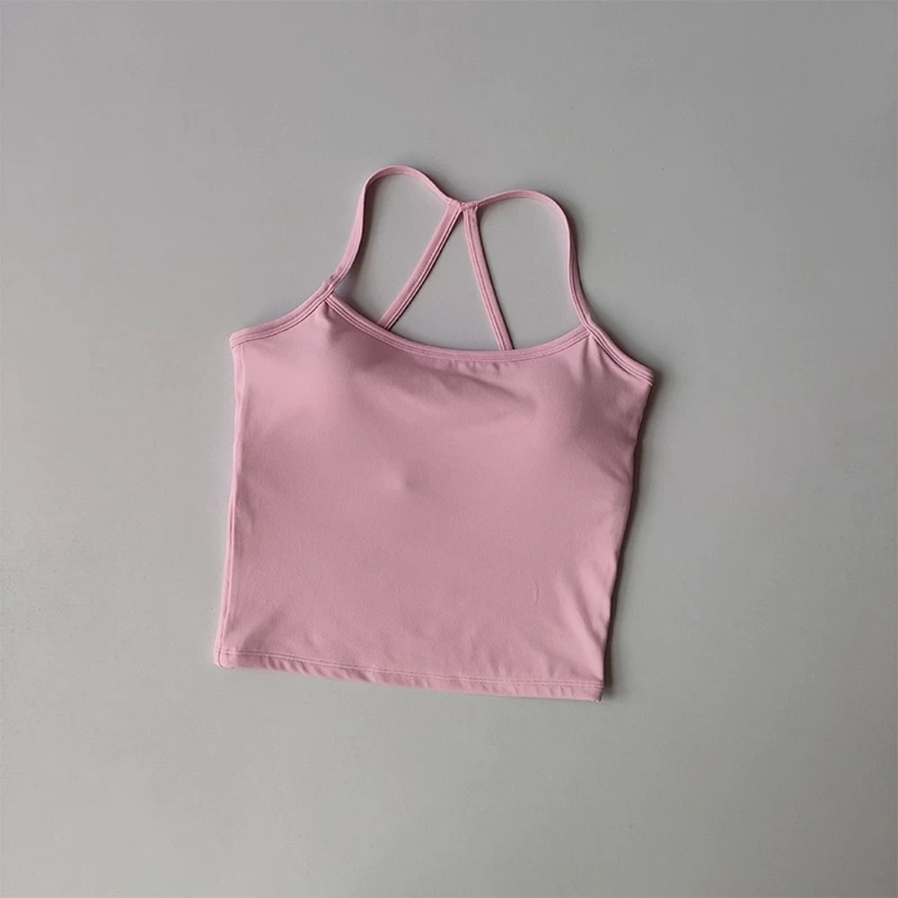 FlexFlow Built In Bra Yoga Tank Top For Women Workout Pilates Running Activewear 2