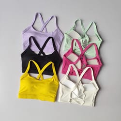flexlift cross-back sports bra for yoga, gym & everyday comfort