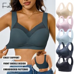 fallsweet seamless wireless push up bra for plus size women – breathable lace comfort bralette