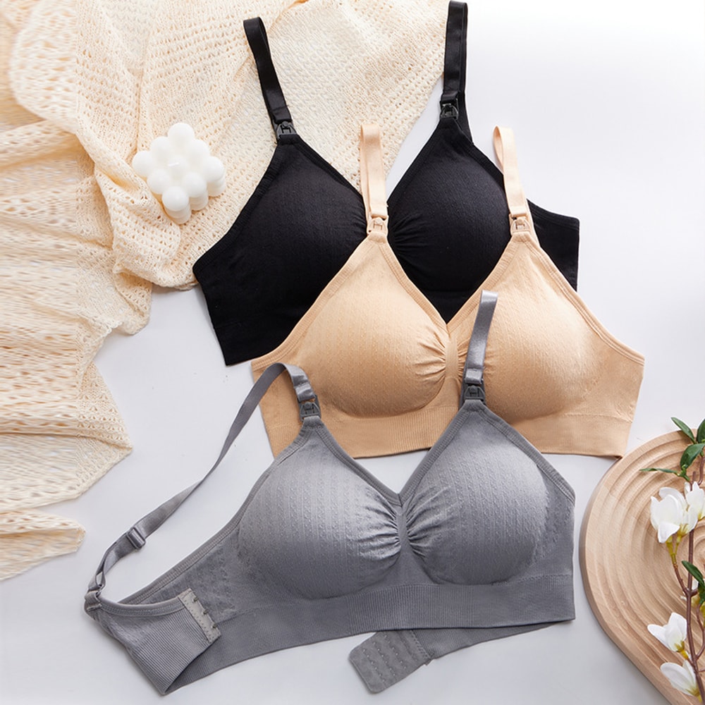 ComfortLatch Seamless Nursing Bra For Breastfeeding Moms Breathable Maternity Support Bra 3