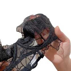 romantic lace sheer push up bra for women – elegant unlined lingerie with bow detail