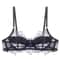Romantic Lace Sheer Push Up Bra for Women – Elegant Unlined Lingerie with Bow Detail
