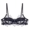 Romantic Lace Sheer Push Up Bra for Women – Elegant Unlined Lingerie with Bow Detail
