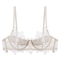 Romantic Lace Sheer Push Up Bra for Women – Elegant Unlined Lingerie with Bow Detail