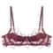 Romantic Lace Sheer Push Up Bra for Women – Elegant Unlined Lingerie with Bow Detail