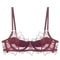 Romantic Lace Sheer Push Up Bra for Women – Elegant Unlined Lingerie with Bow Detail