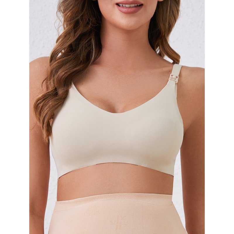 MomEase Seamless Maternity Nursing Bra – Wireless Comfort Bra for Pregnancy & Breastfeeding