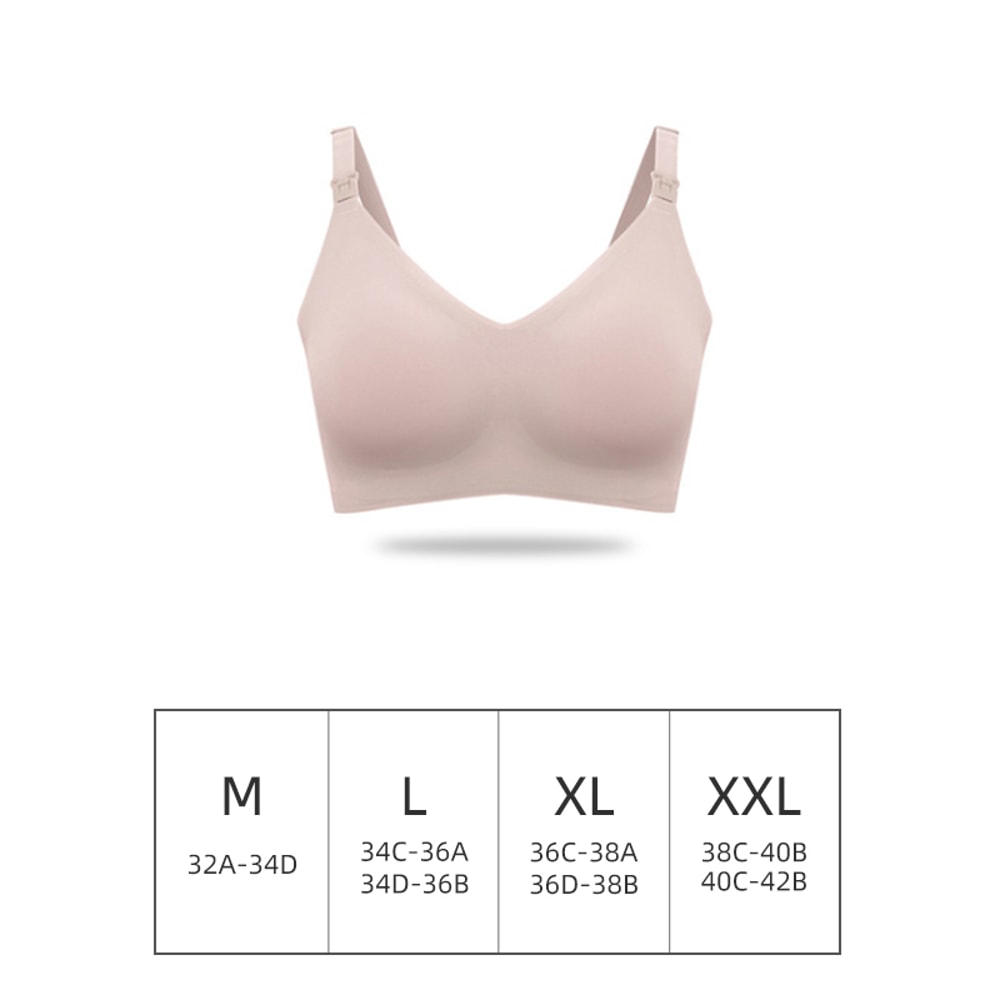 Plus Size Seamless Maternity Nursing Bra With Removable Pads Easy Feeding 5