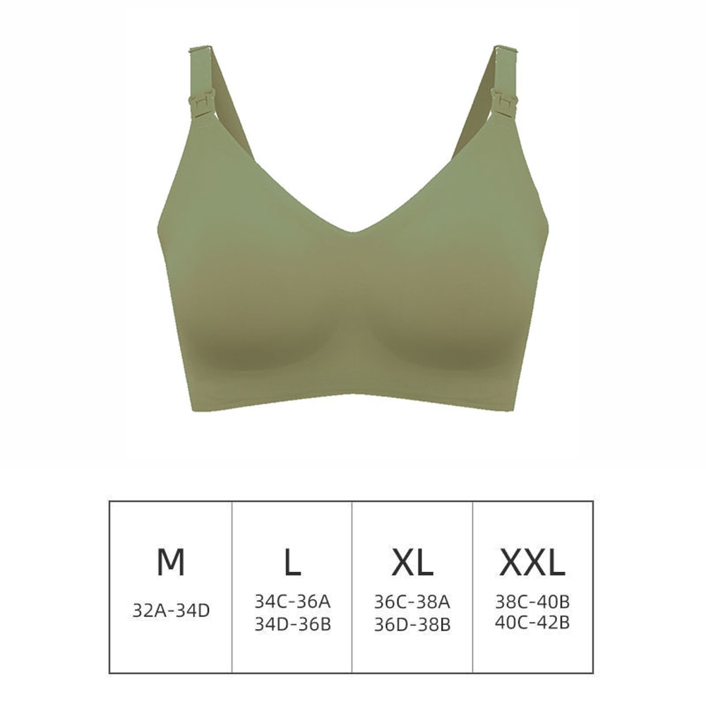 Plus Size Seamless Maternity Nursing Bra With Removable Pads Easy Feeding 7