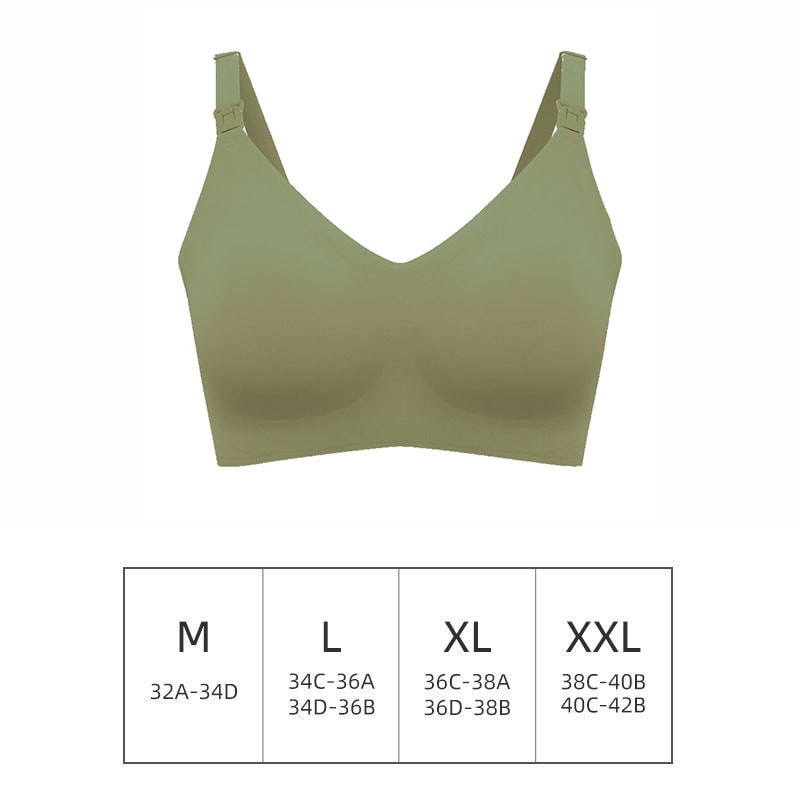 Plus Size Seamless Maternity Nursing Bra With Removable Pads Easy Feeding 7
