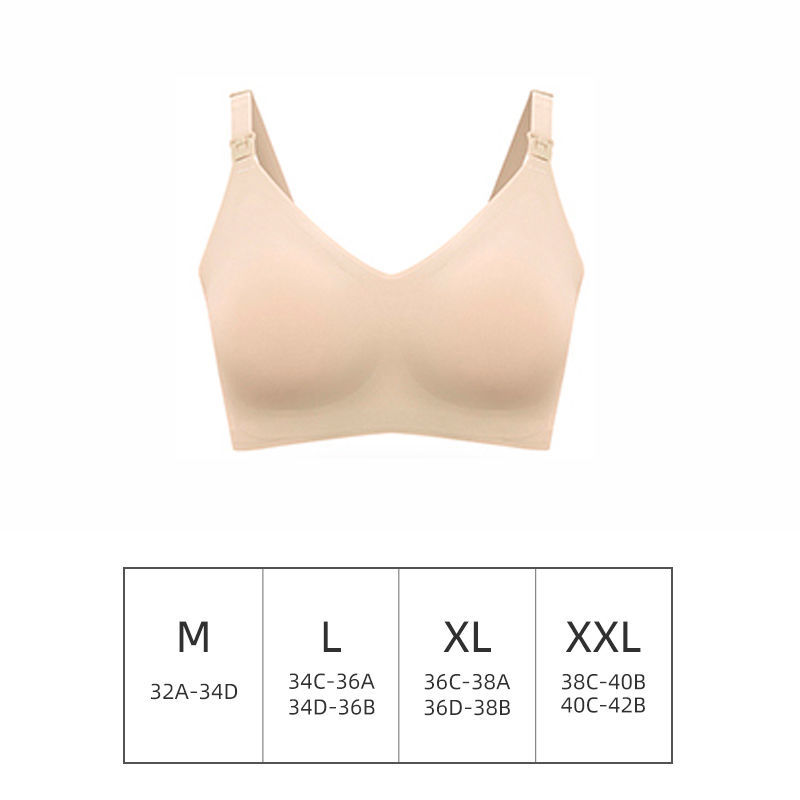 Plus Size Seamless Maternity Nursing Bra With Removable Pads Easy Feeding 8