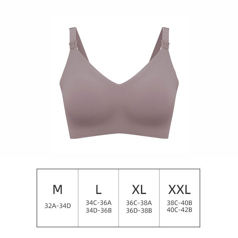 Plus Size Seamless Maternity Nursing Bra With Removable Pads Easy Feeding 9