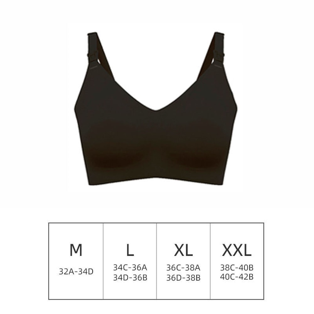 Plus Size Seamless Maternity Nursing Bra With Removable Pads Easy Feeding 10