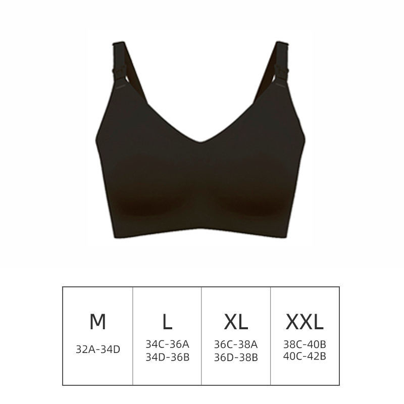 Plus Size Seamless Maternity Nursing Bra With Removable Pads Easy Feeding 10