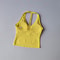 Womens Halter V Neck Sport Bra – Beautiful Back Yoga & Running Fitness Top