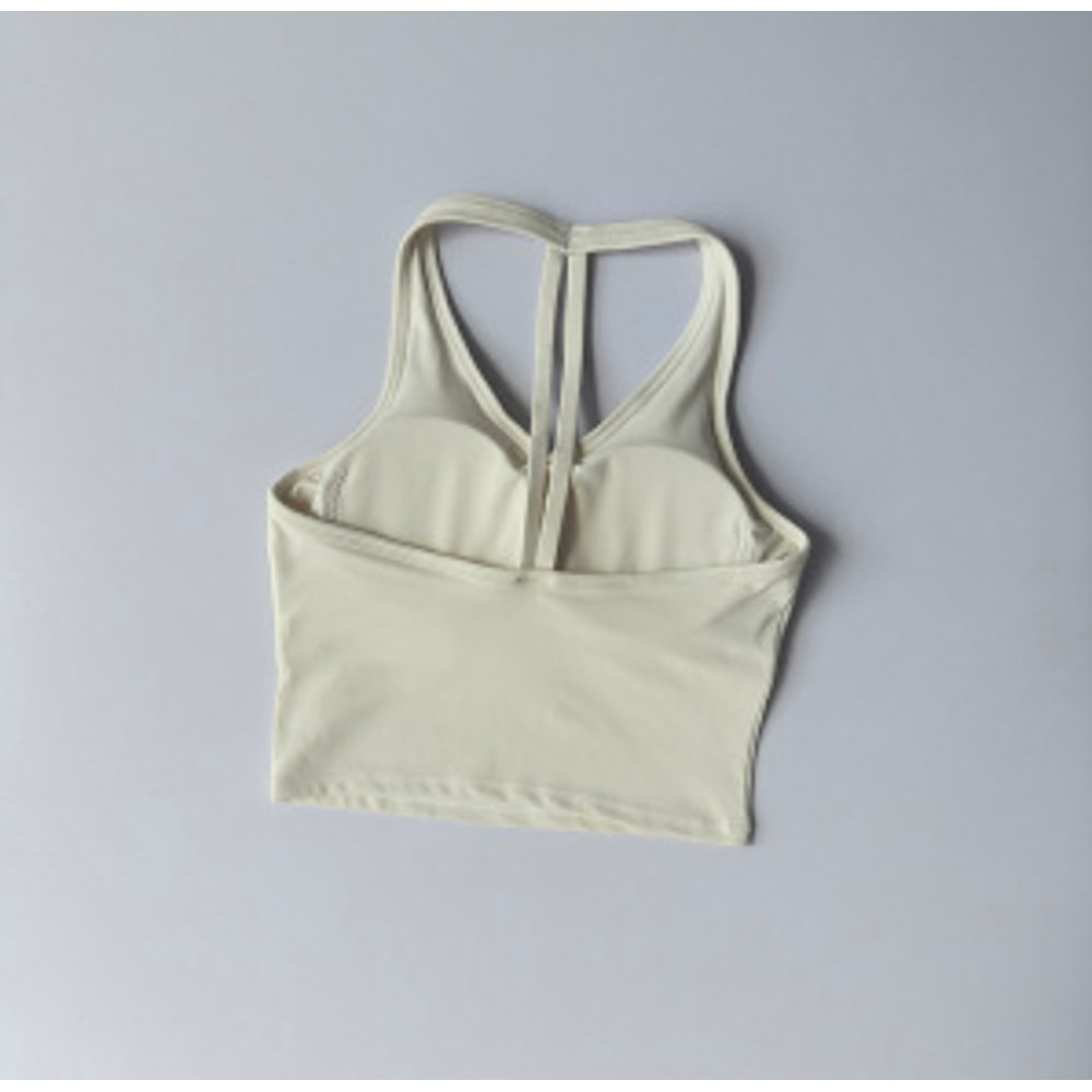Womens Halter V Neck Sport Bra – Beautiful Back Yoga & Running Fitness Top