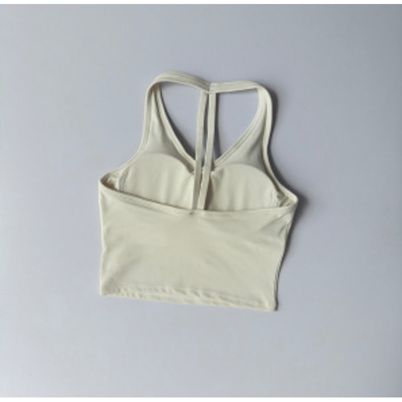 Womens Halter V Neck Sport Bra – Beautiful Back Yoga & Running Fitness Top