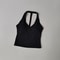 Womens Halter V Neck Sport Bra – Beautiful Back Yoga & Running Fitness Top
