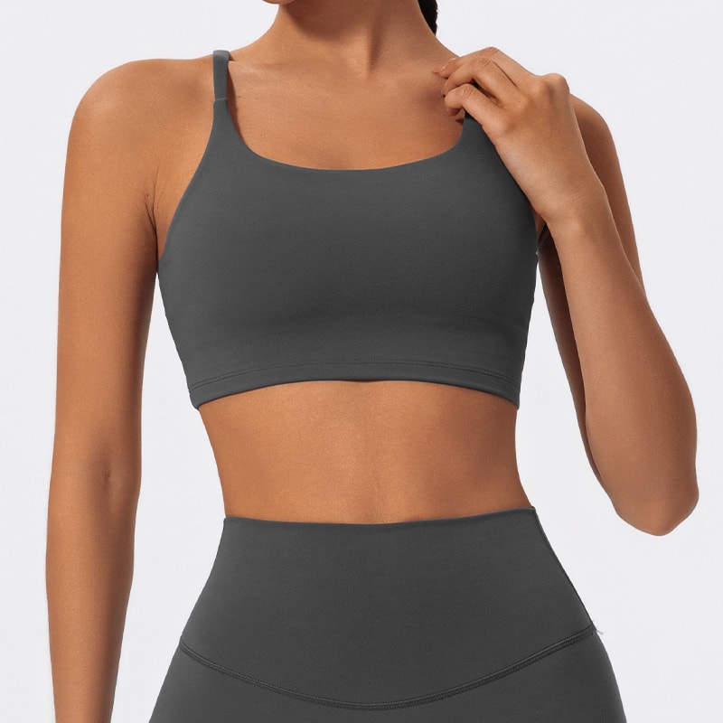 Premium Quick Dry Push Up Sports Bra Quick Dry Yoga Top For Women Breathable Gym Workout Fitness 8