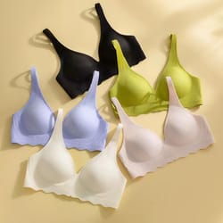 seamless bra for women – lightweight small bust support bra with striped hollow design