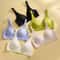 Seamless Bra For Women Lightweight Small Bust Support Bra With Striped Hollow Design 0