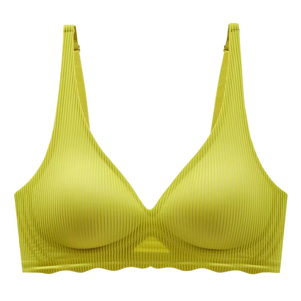 Seamless Bra For Women Lightweight Small Bust Support Bra With Striped Hollow Design 7