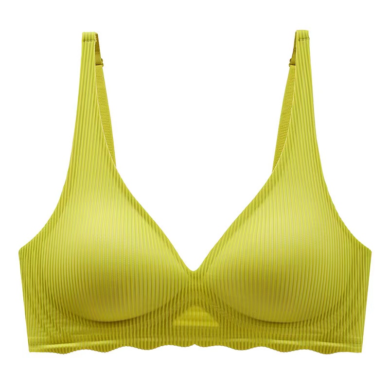 Seamless Bra For Women Lightweight Small Bust Support Bra With Striped Hollow Design 7