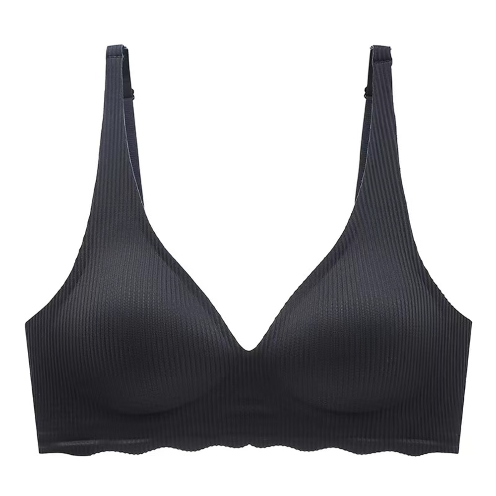 Seamless Bra For Women Lightweight Small Bust Support Bra With Striped Hollow Design 8