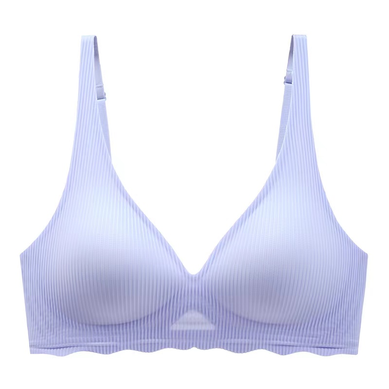 Seamless Bra For Women Lightweight Small Bust Support Bra With Striped Hollow Design 9