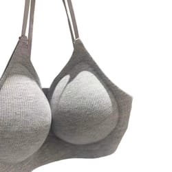 comfortfit wireless v neck no steel ring bra with gather design