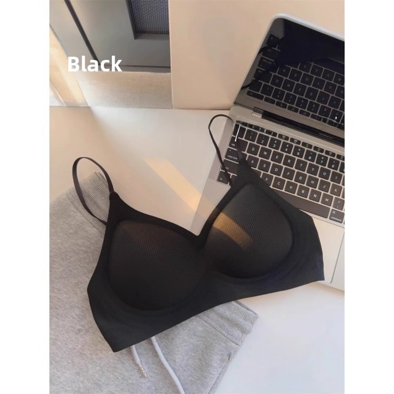 ComfortFit Wireless V Neck No Steel Ring Bra with Gather Design