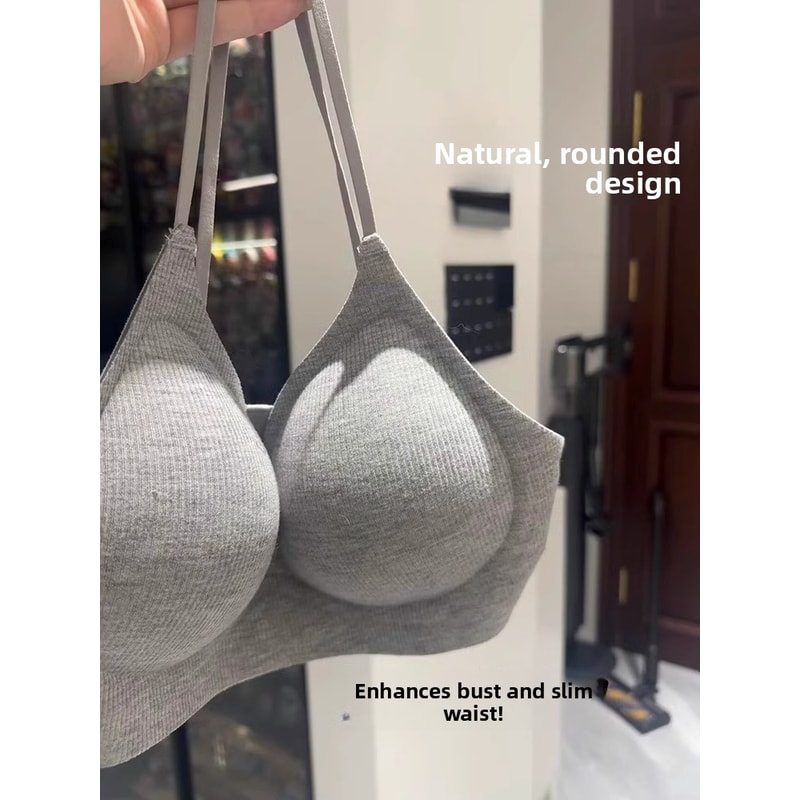 ComfortFit Wireless V Neck No Steel Ring Bra with Gather Design