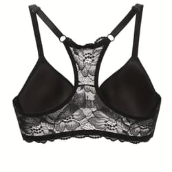 comfortfit deep v push up lace front closure bra for women