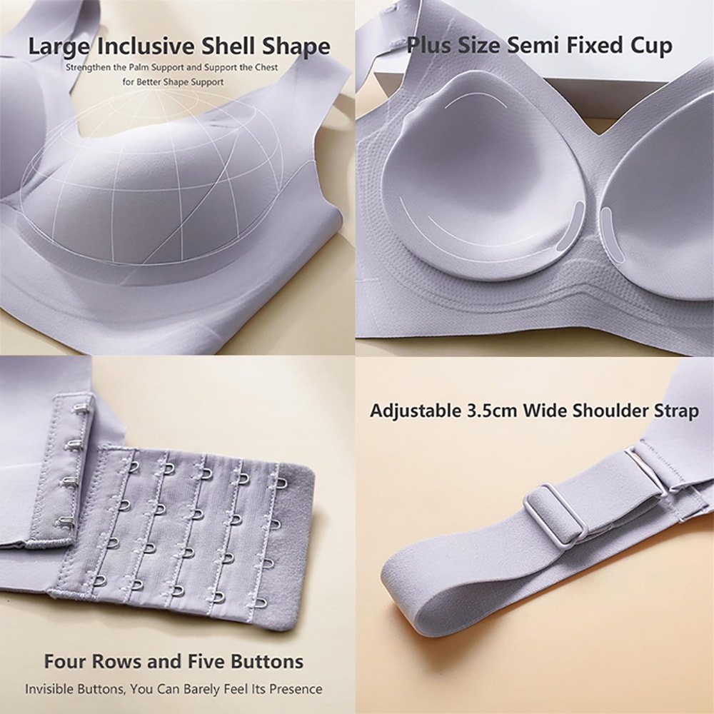 Full Comfort Plus Size Wireless Seamless TShirt Bra With Soft Support 4