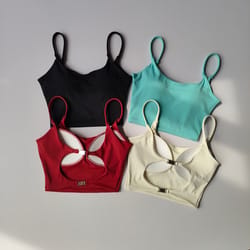 womens high impact push up sports bra yoga & workout support