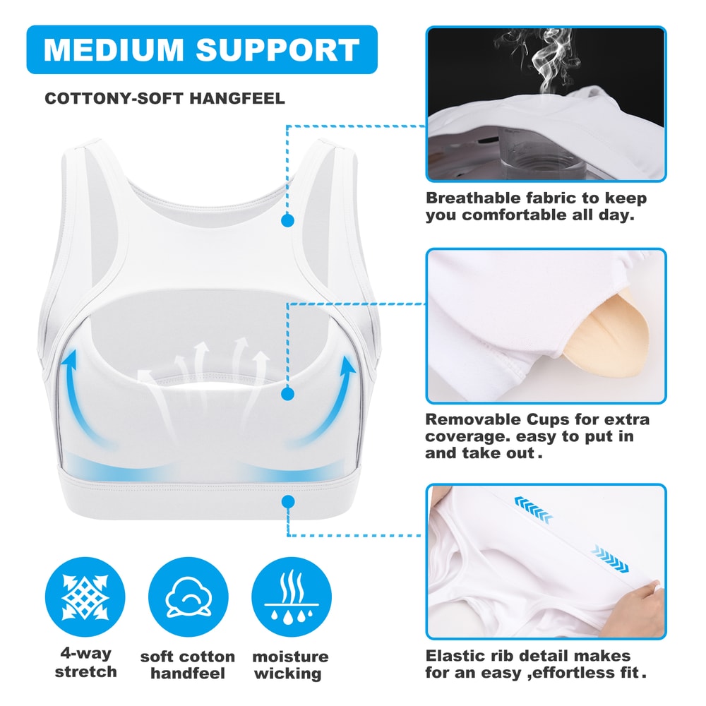 Womens Shockproof Sports Bra With Removable Cups For Yoga Fitness 2
