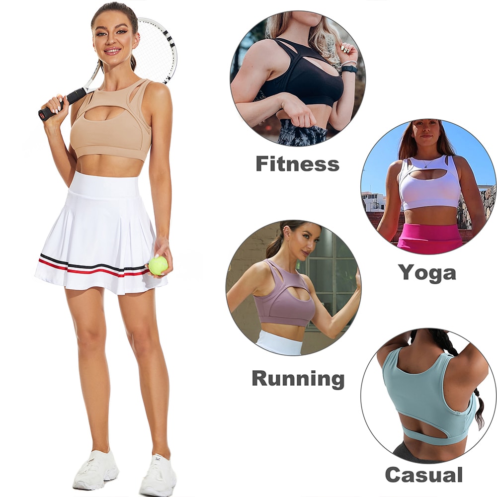 Womens Shockproof Sports Bra With Removable Cups For Yoga Fitness 3