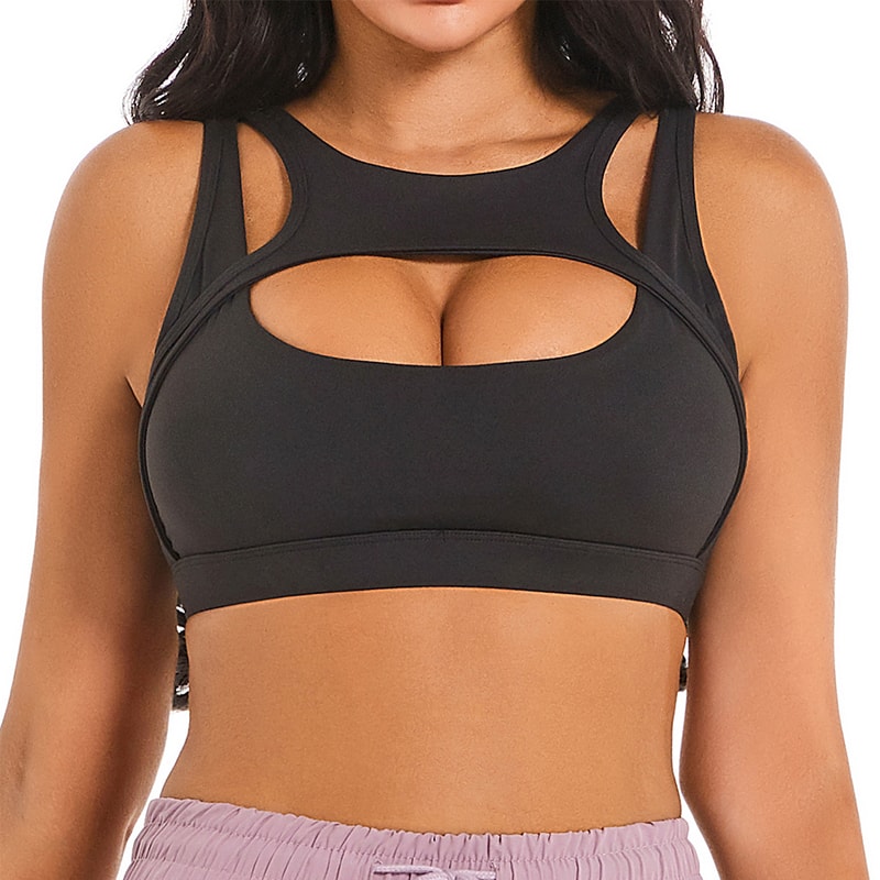 Womens Shockproof Sports Bra With Removable Cups For Yoga Fitness 6